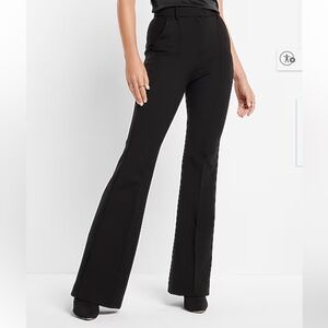 Express High Waisted Seamed Flare Pants in black